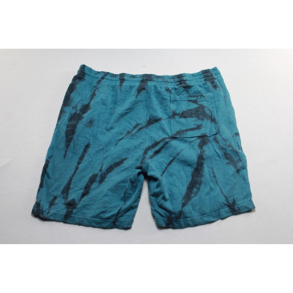 No Boundaries Sweat Shorts Mens Extra Large Teal Excellent Tie Dye Drawstring